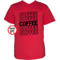 kávé póló coffee piros