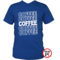 kávé póló coffee kék