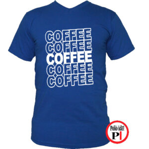 kávé póló coffee kék