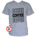 kávé póló coffee szürke