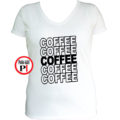 kávé póló coffee női fehér