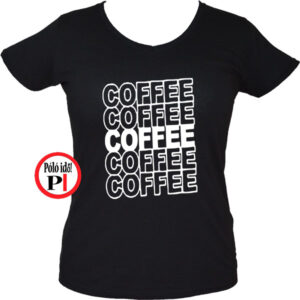 kávé póló coffee női fekete