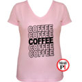 kávé póló coffee női pink