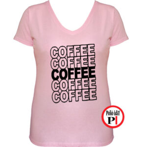 kávé póló coffee női pink