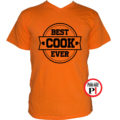 szakács póló best cook ever narancs