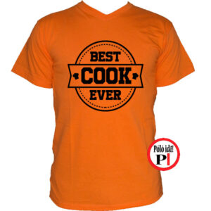 szakács póló best cook ever narancs