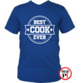 szakács póló best cook ever kék