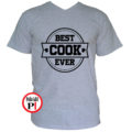 szakács póló best cook ever szürke