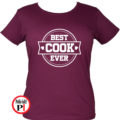 szakács póló best cook ever női burgundi