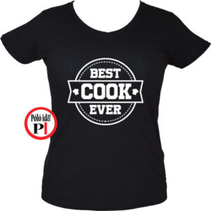 szakács póló best cook ever női fekete