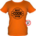 szakács póló best cook ever női narancs