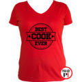 szakács póló best cook ever női piros