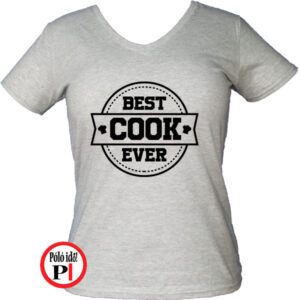 szakács póló best cook ever női szürke