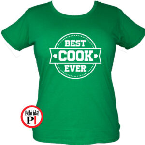 szakács póló best cook ever női zöld