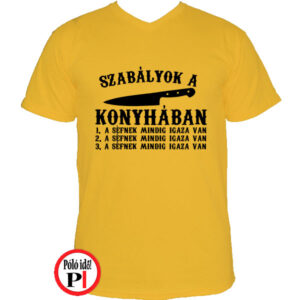 szakács póló konyha szabály citrom