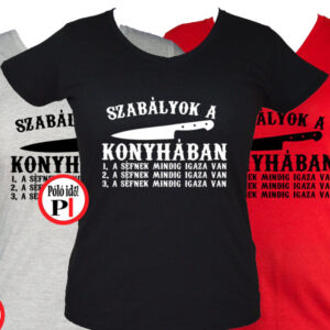 szakács póló konyha szabály női
