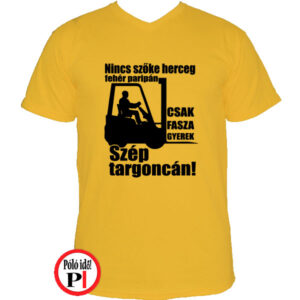 targoncás póló szép targoncán citrom