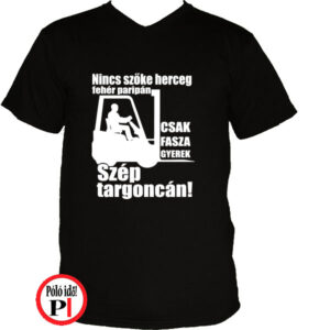 targoncás póló szép targoncán fekete