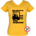 targoncás póló szép targoncán női citrom