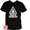 targoncás póló vigyázat targoncás fekete