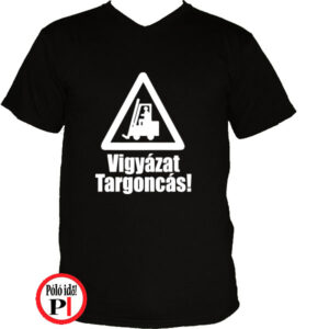 targoncás póló vigyázat targoncás fekete