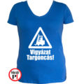 targoncás póló vigyázat targoncás kék