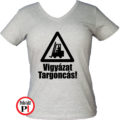 targoncás póló vigyázat targoncás szürke