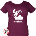 trail póló trialer női burgundi