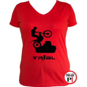 trail póló trialer női piros