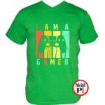 Gamer vagyok póló zöld