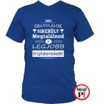 Gratulálok kriptokereskedő póló kék