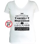 Női Gratulálok kriptokereskedő póló női fehér