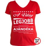 ajándék ajándék póló női piros