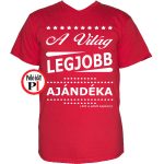 ajándék ajándék póló piros