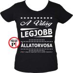 ajándék állatorvos póló női fekete