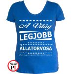 ajándék állatorvos póló női kék
