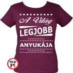 ajándék anya póló női burgundi