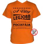 ajándék focis póló narancs