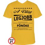 ajándék főnök póló citrom