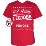 ajándék főnök póló piros