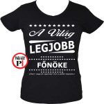 ajándék főnök póló női fekete