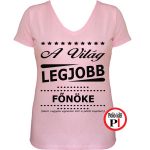 ajándék főnök póló női pink
