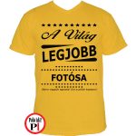 ajándék fotós póló citrom