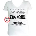 ajándék fotós póló női fehér