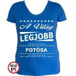 ajándék fotós póló női kék