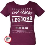ajándék futó póló női burgundi