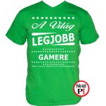 ajándék gamer póló zöld