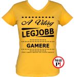 ajándék gamer póló női citrom