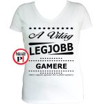 ajándék gamer póló női fehér