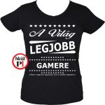 ajándék gamer póló női fekete